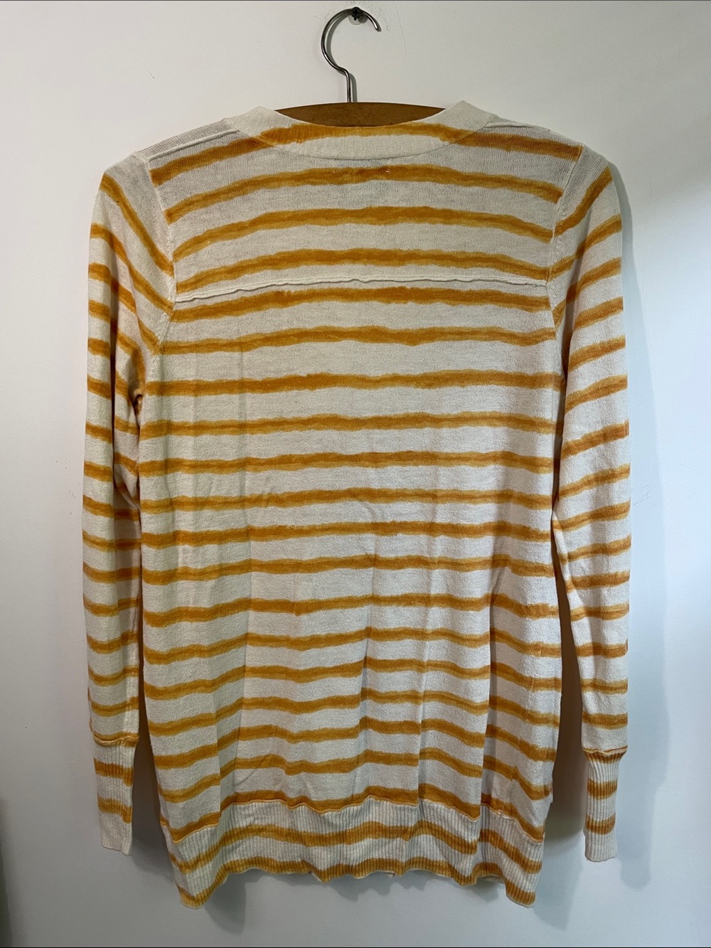 Lucky Brand Striped V-Neck Button Up Lightweight Long Sleeve Cardigan Size M - Picture 6 of 10